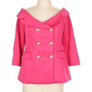 Alexia Admor Pink Pea Coat with Gold Buttons